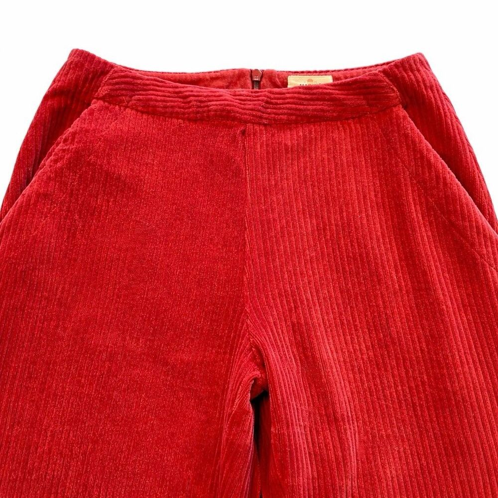 Marine Layer Red Corduroy Pants Women’s Small High Rise Straight Casual Soft - Picture 4 of 11
